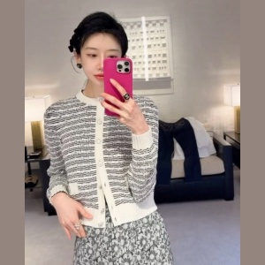 9a++ quality chanel argyle knit cardigan